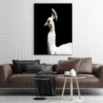 Empty poster mock up living room, your work here, 3d render 3d i
