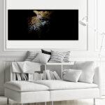 White soft interior with mock up poster on wall, 3d render, 3d i