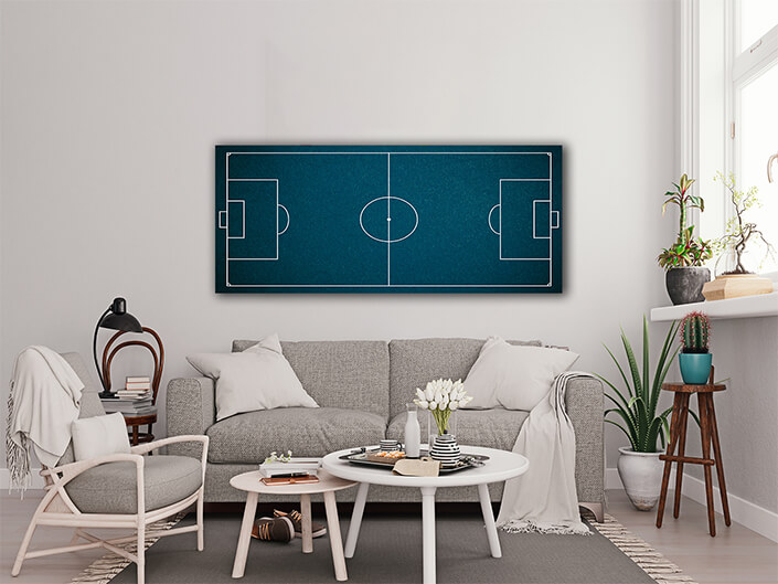 Blue football field concept AOAY7129 Aoa Print